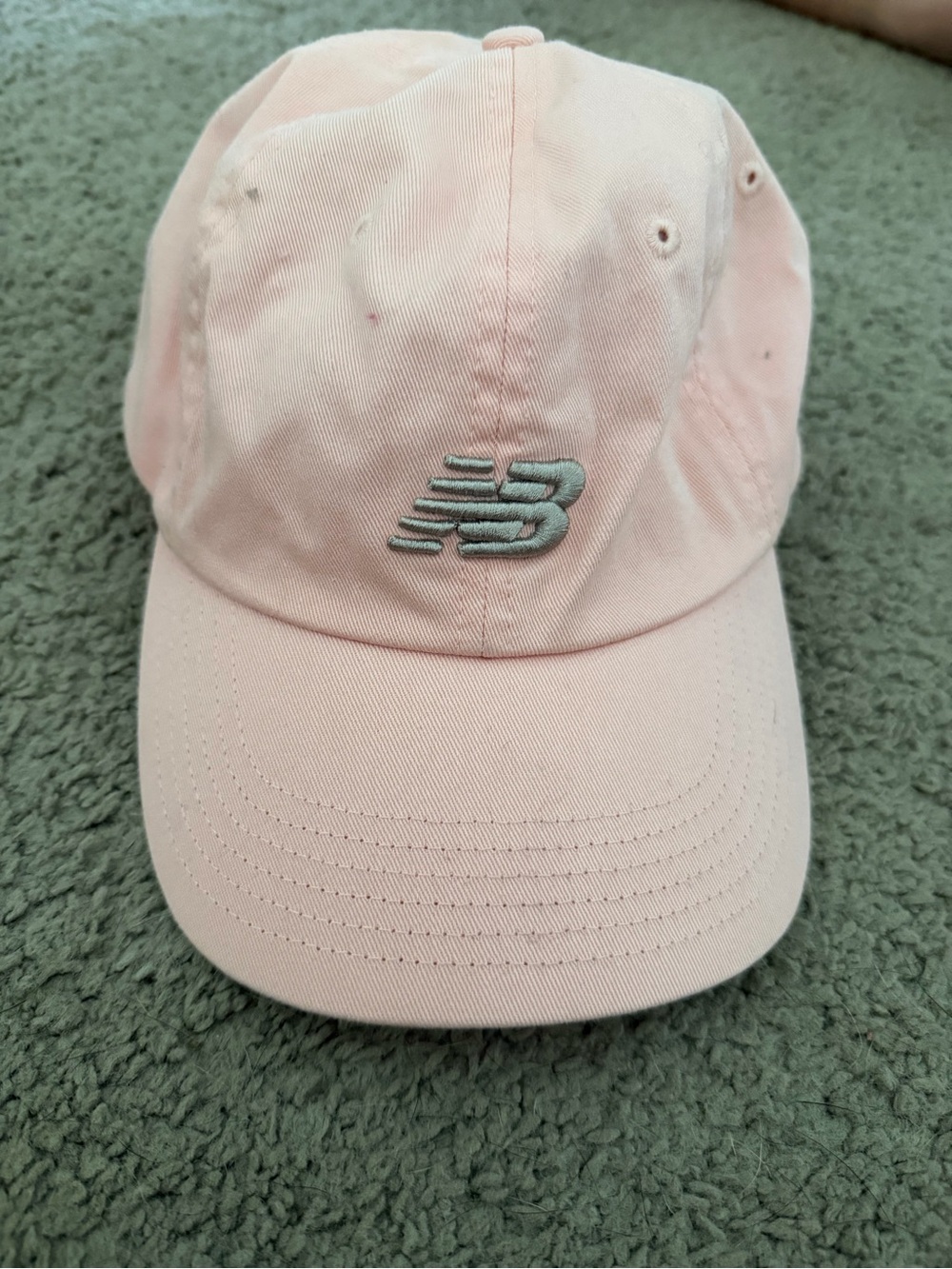 New Balance Light Pink Baseball Cap with Silver NB Logo